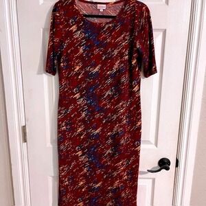 LuLaRoe Women's Dress Shift Abstract Print Casual Comfortable Size‎ L